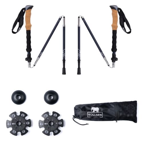 Bastones de trekking plegables BOLLSEN Expedition Pro